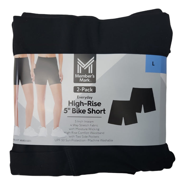 Member's Mark Ladies UPF 50 Sun Protection 5" Bike Shorts- 2 Pack