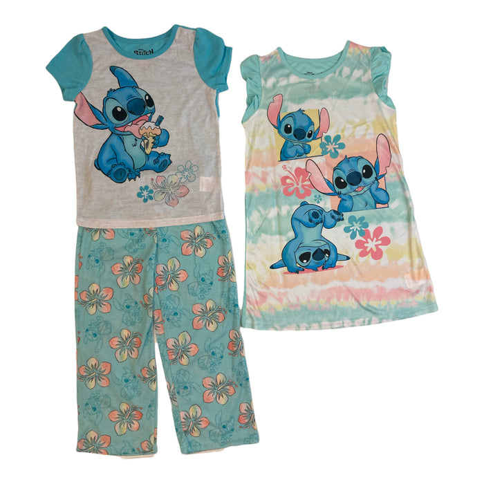 Disney Girl's Lilo & Stitch 3 Piece Extra Soft Pajama Set