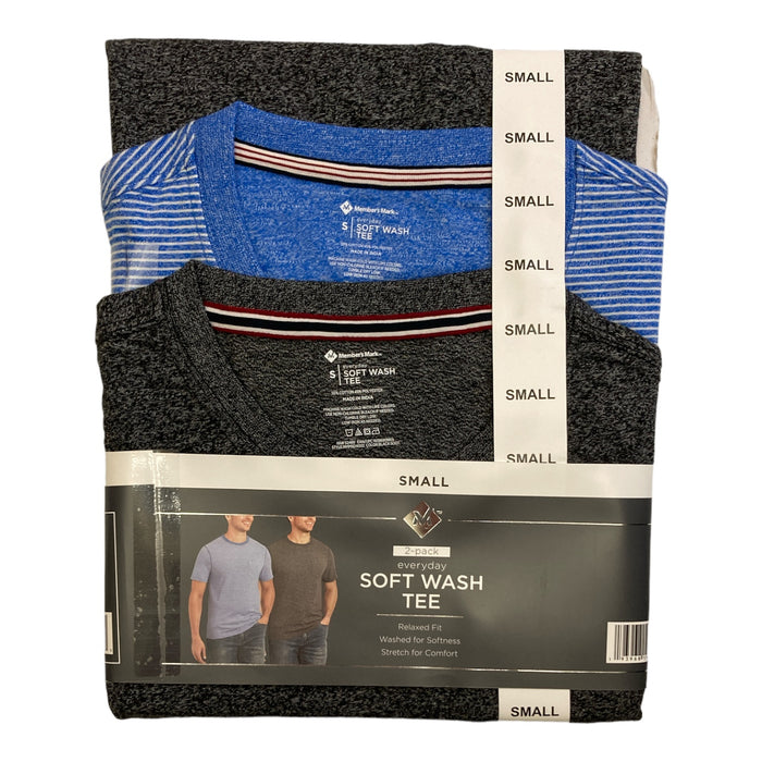 Member's Mark Men's 2-Pack Easy-Care Everyday Super Soft Fabric Tee