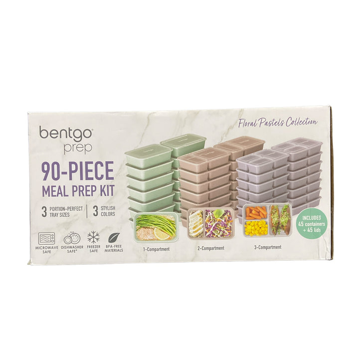 Bentgo Prep 90 Piece Meal Prep Set, E-book included, BPA Free