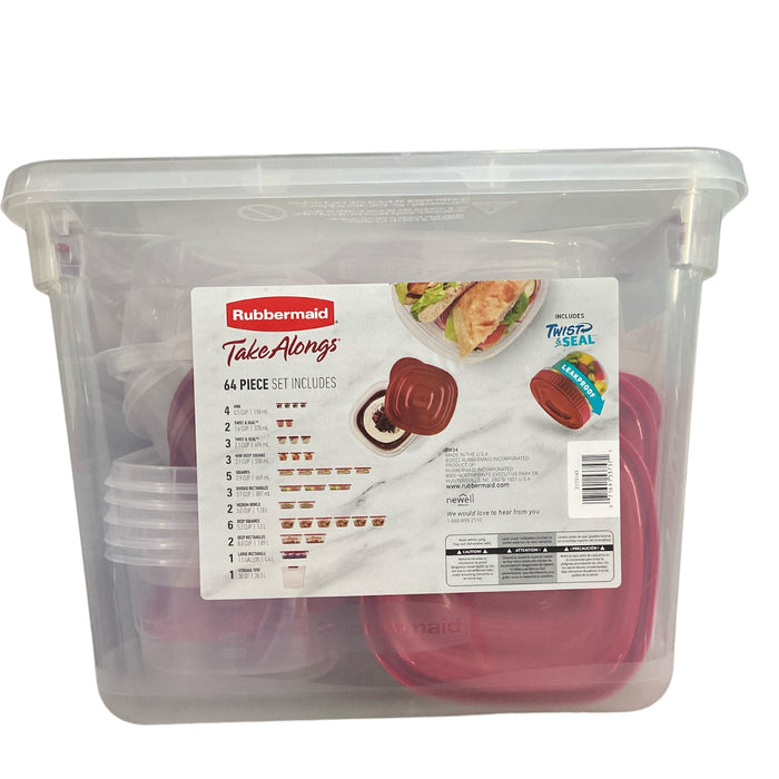 Rubbermaid 64-PieceTakeAlongs Food Storage Set with 30-Quart Storage Tote