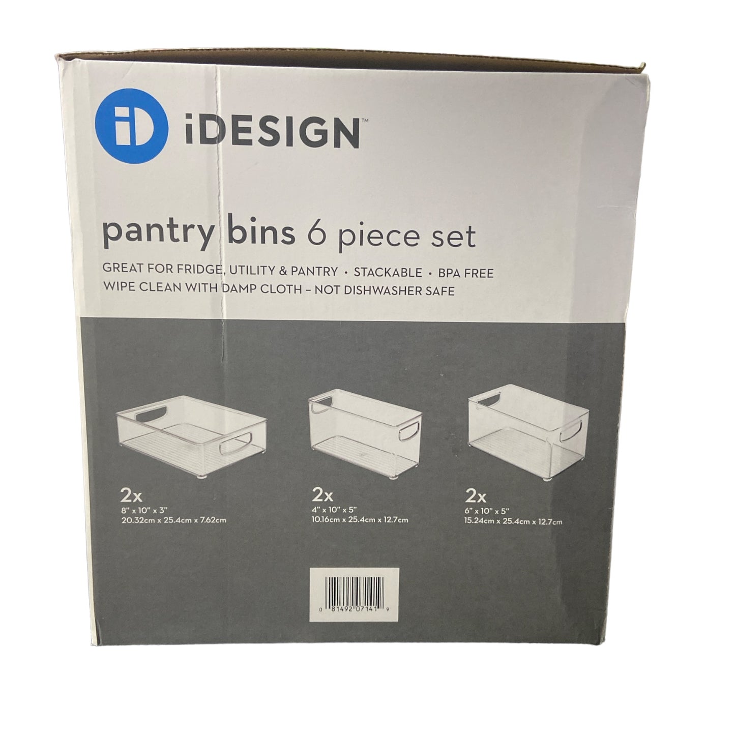 iDesign 6-Piece Recycled Pantry, Kitchen Organization and Storage Set