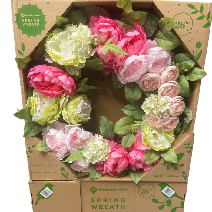 Member's Mark 26" Spring Wreath (Peony)