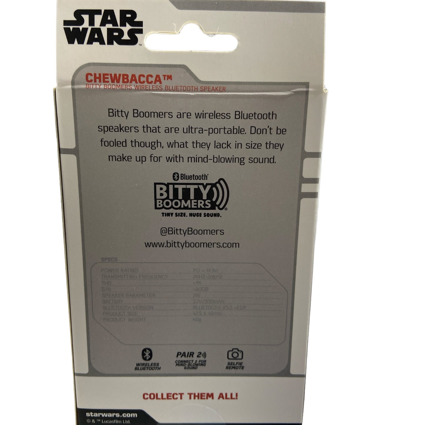 Bitty Boomers Star Wars: Chewbacca - Mini Bluetooth Speaker