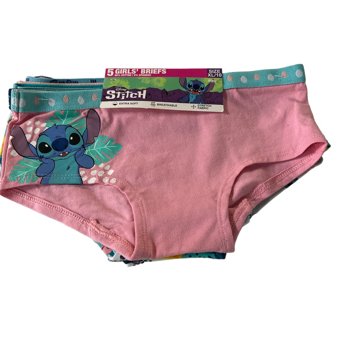 Disney's Lilo & Stitch 5pk Girl's Underwear Brief's, Size XL/10