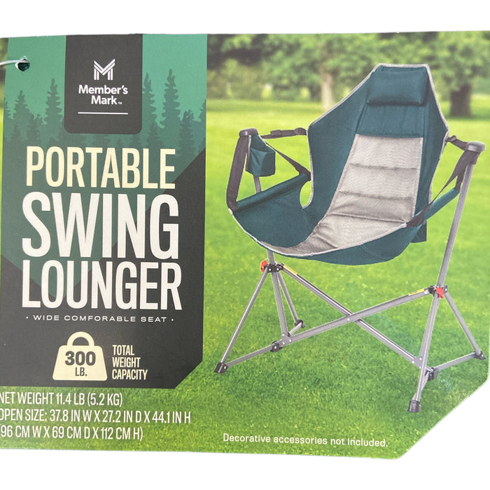 Member s Mark Swing Chair Lounger Green 37.8