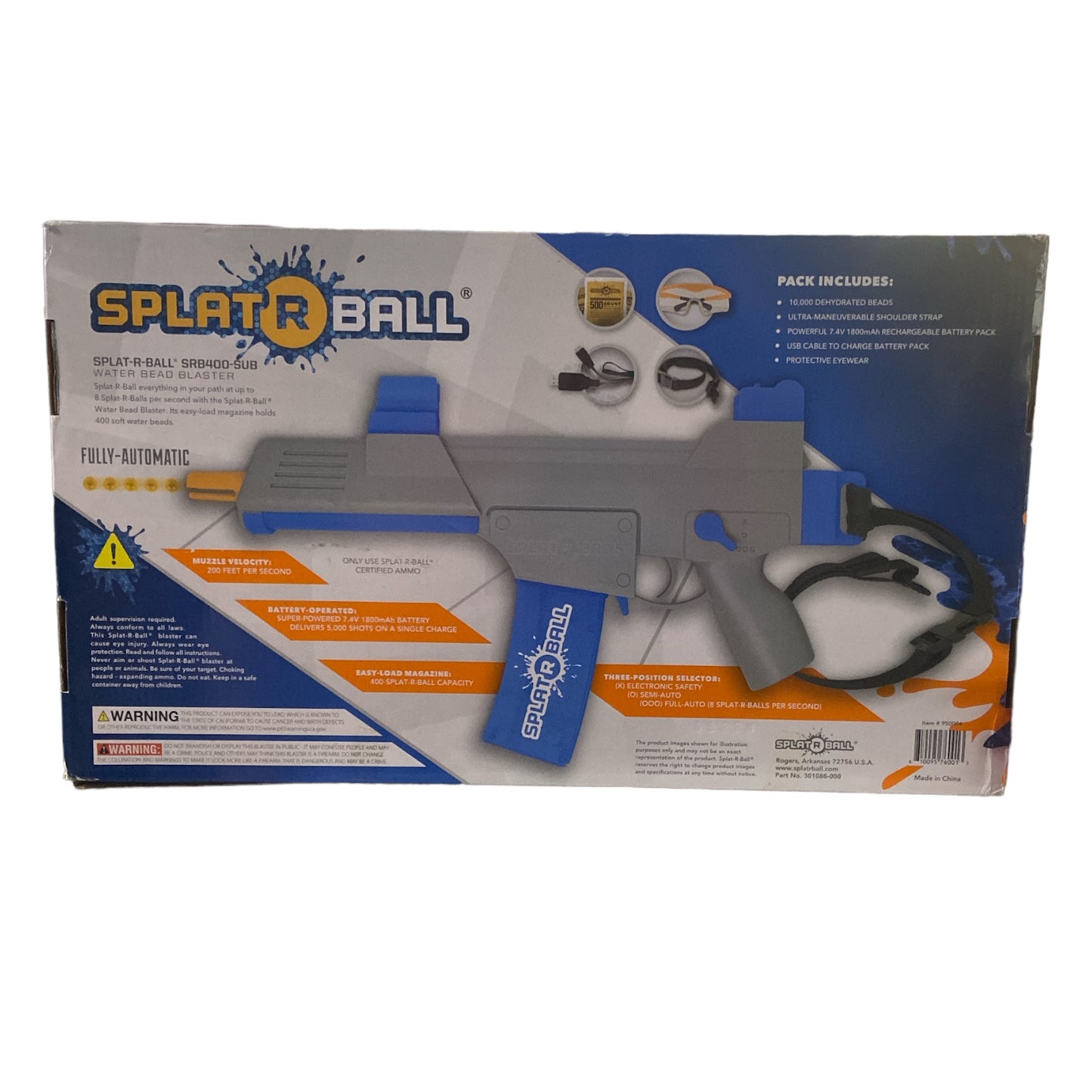 SplatRball SRB400-SUB Gel Ball Water Bead Blaster Gun Kit. Splat R Ball