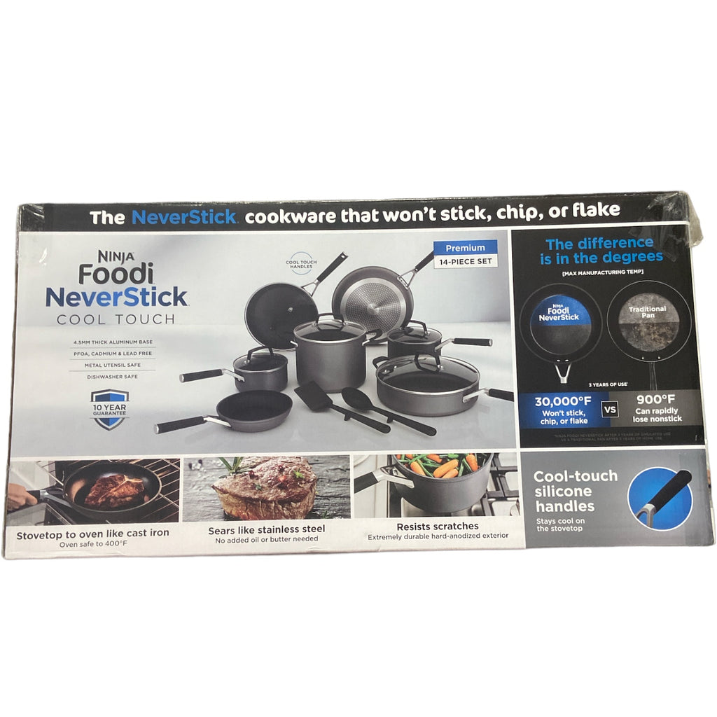 Ninja Foodi NeverStick Premium Cool Touch Hard-Anodized 14-Piece Cookware  Set
