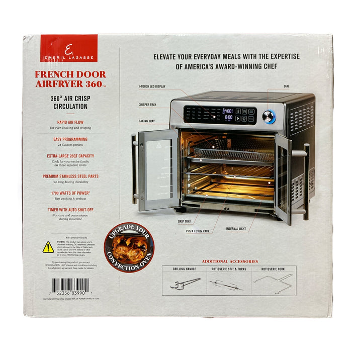 Emeril Lagasse Stainless Steel 10-in-1 French Door 26 Quart