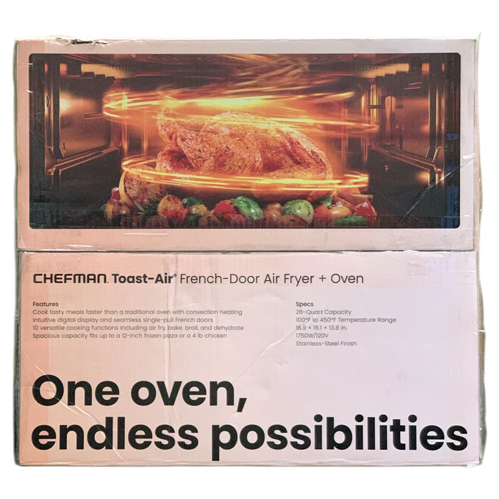 Chefman Toast-Air 10-in-1 French Door Air Fryer & Oven Combo, 26-Qt. Capacity