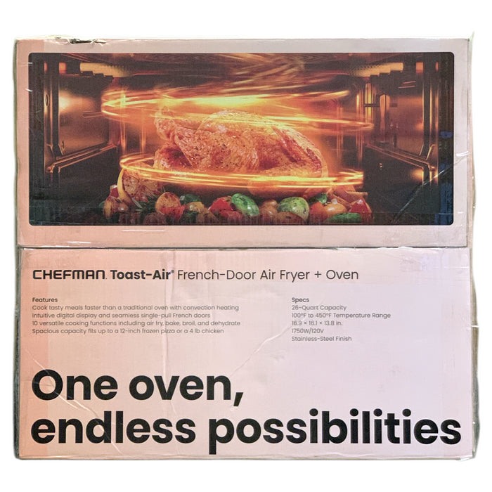 Chefman Toast-Air 10-in-1 French Door Air Fryer & Oven Combo, 26-Qt. Capacity