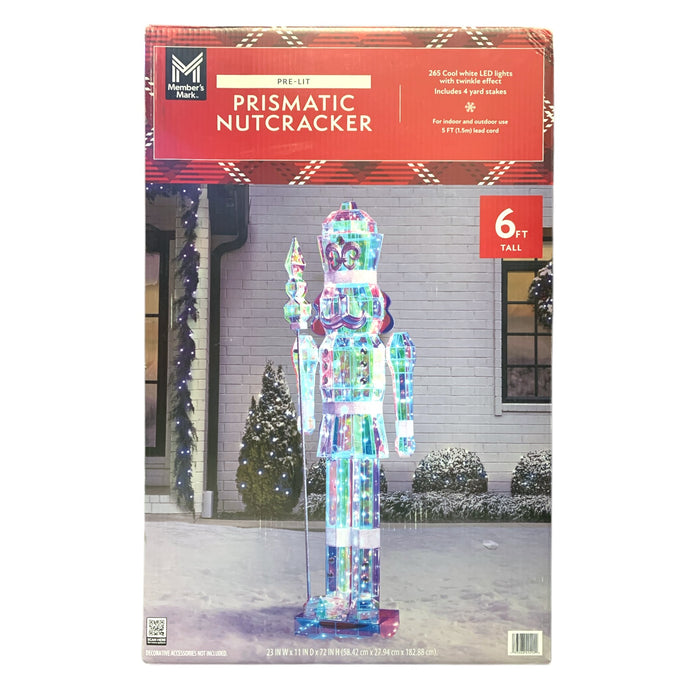 Member's Mark Pre-Lit 72" Prismatic Nutcracker Holiday Yard Decor