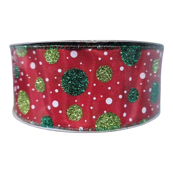 Members Mark 2.5 inch x 50 yards Wired Edge Premium Holiday Ribbon