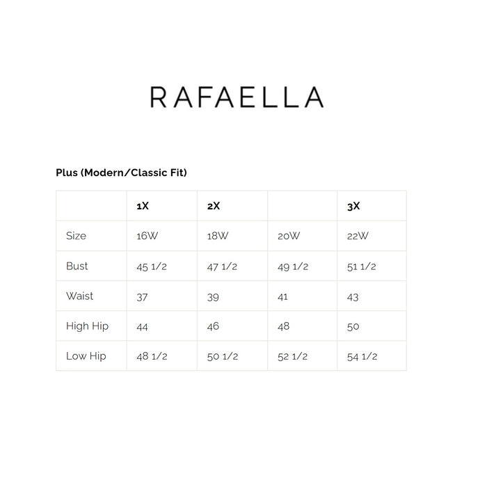 Rafaella Women's Pull-On Pockets Slim Straight Leg Stretch Pant, Plus Size