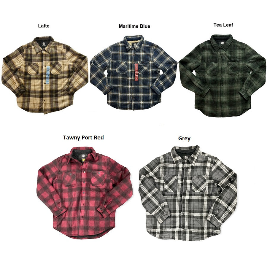 WP Weatherproof Men's Button Down Sherpa Lined Work Shirt Jacket